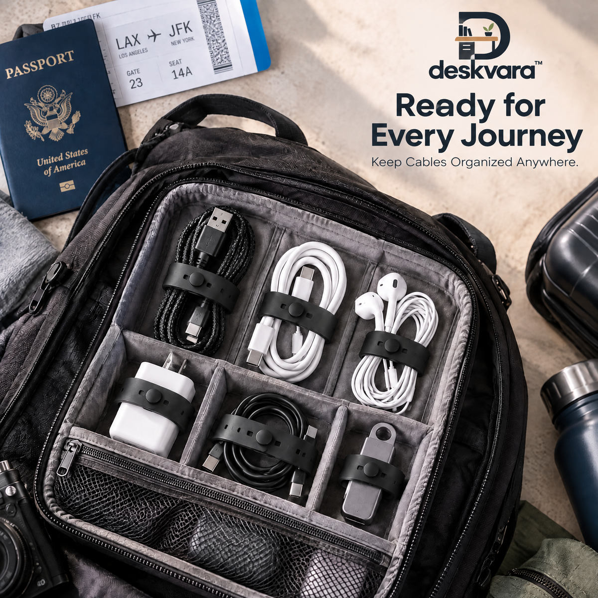 Deskvara™ Cable Organizer