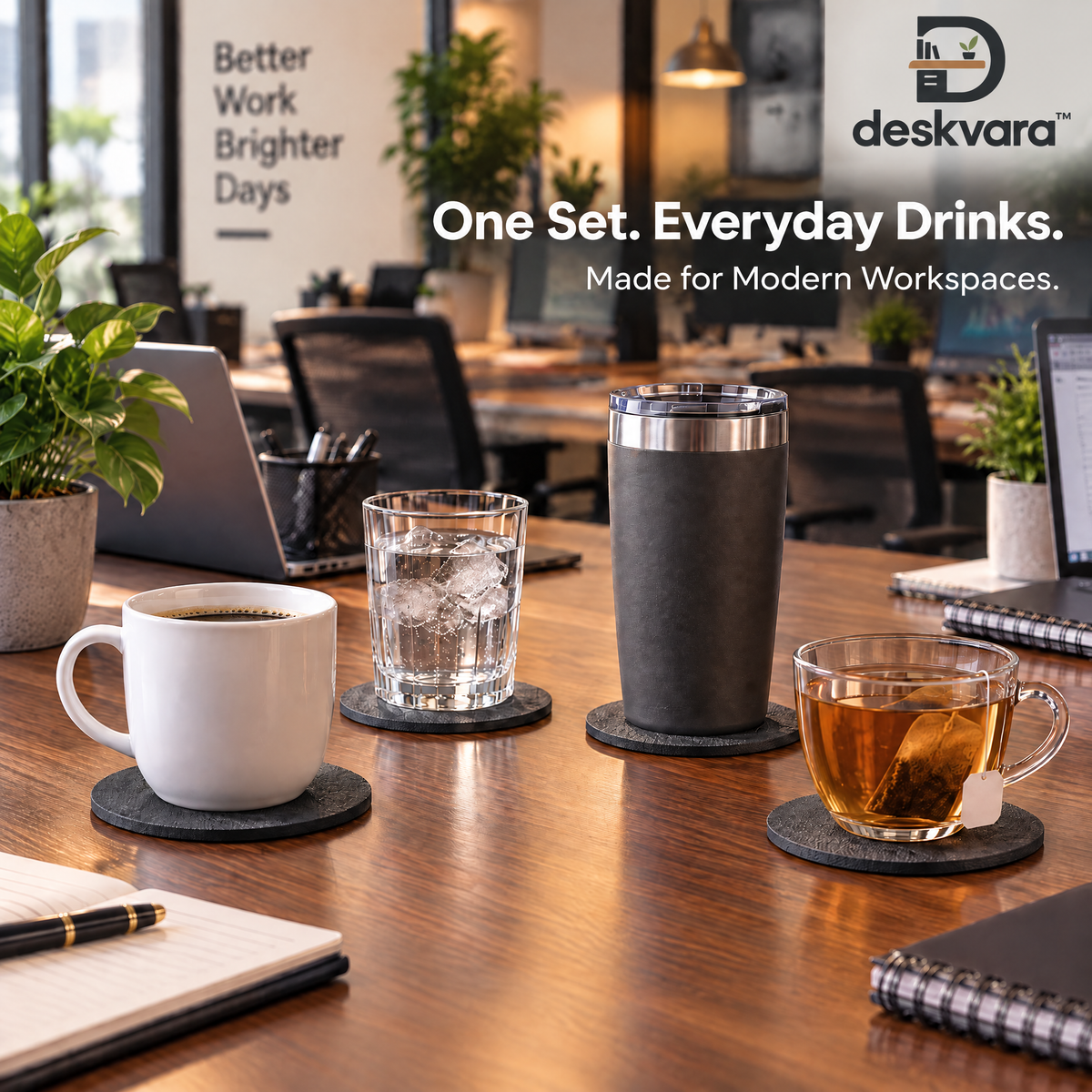 Deskvara™ Desk Coaster Set